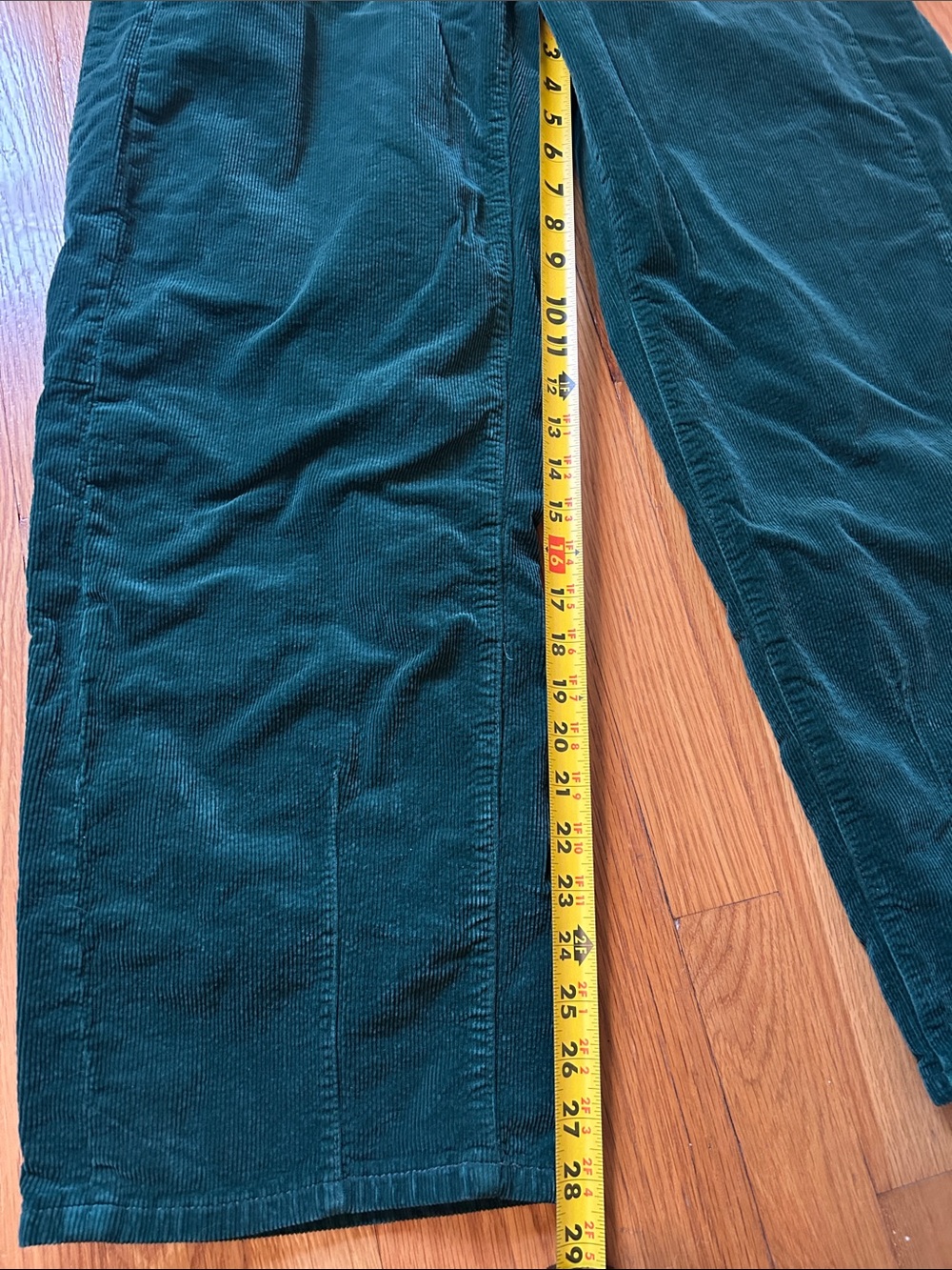 Risen Jeans Green Corduroy Barrel Leg Jeans - Picture 4 of 6